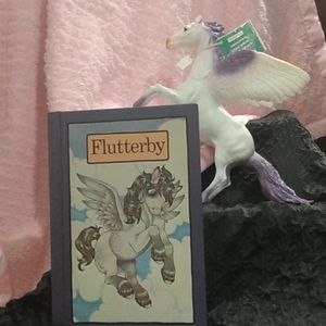 1970s Flutterby Storybook and Pegasus Figure Vintage